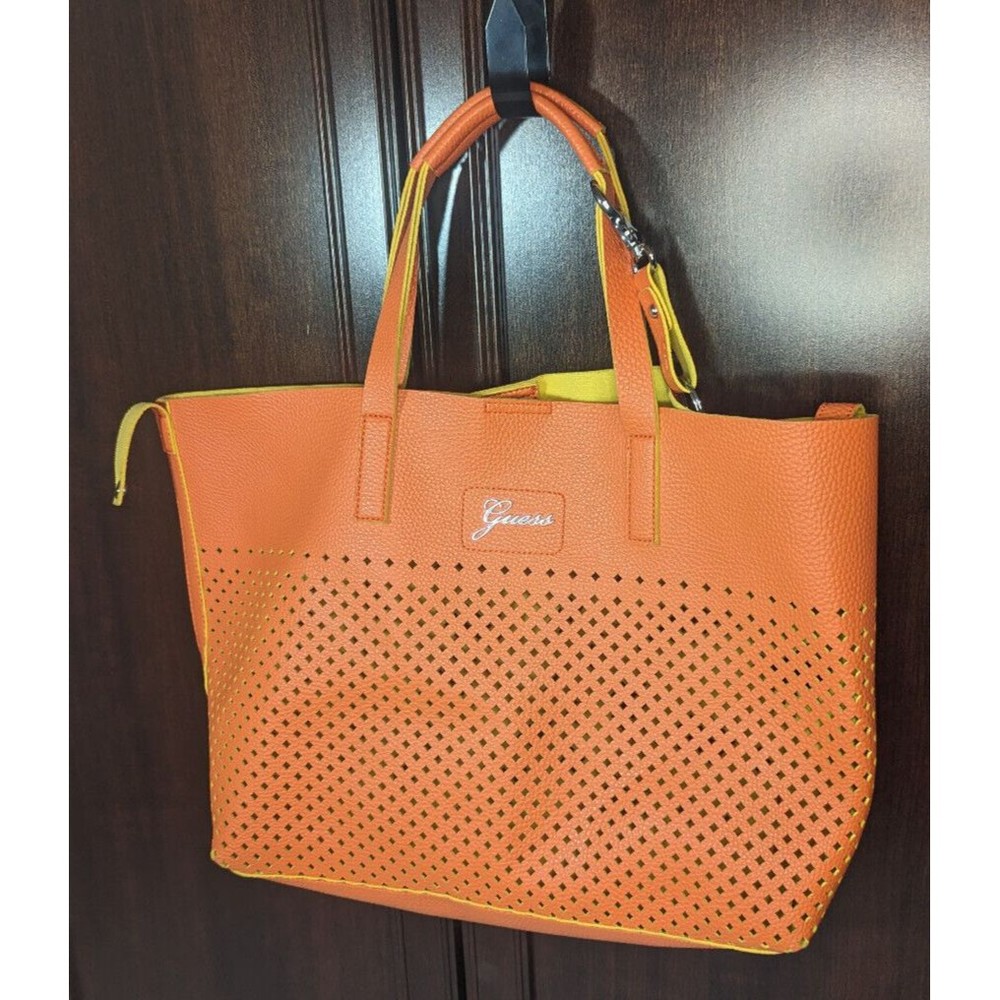 Guess Convertible Hobo Bag Coral / Yellow